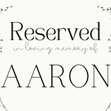 baby's breath floral reserved in memory wedding chair sign - affordable wedding signs