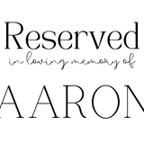 Timeless White reserved in memory chair sign - affordable wedding signs