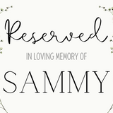 baby's breath floral reserved in memory wedding chair sign - affordable wedding signs