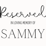 minimalist reserved in memory chair sign - affordable wedding signs