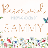 fairytale style reserved in memory chair sign - affordable wedding ceremony signs