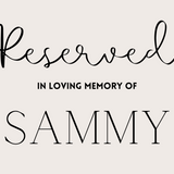 modern reserved in memory chair sign - affordable wedding signs