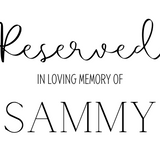 Timeless White reserved in memory chair sign - affordable wedding signs