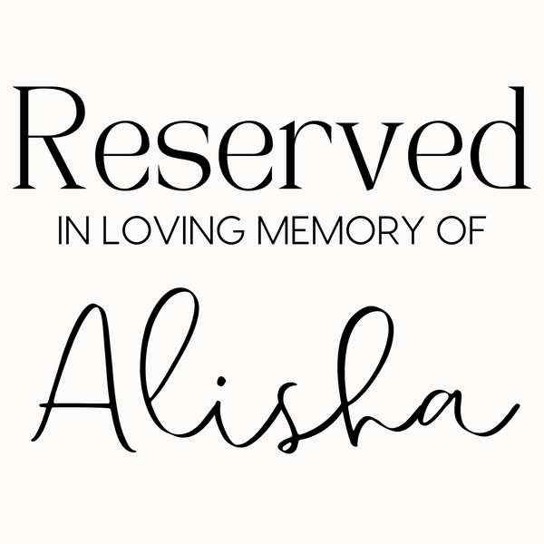 minimalist reserved in memory chair sign - affordable wedding signs