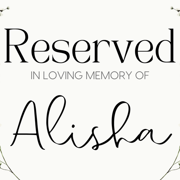 baby's breath floral reserved in memory wedding chair sign - affordable wedding signs