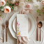 Personalised Wedding Menu Cards - Our Summer Collection features beautiful wedding stationery and signage with gentle summer colours, vibrant florals, and soft butter yellow text – perfect for adding a fresh, romantic feel to your special day.