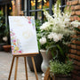 Wedding Polite Photography Notice - Our Summer Collection features beautiful wedding stationery and signage with gentle summer colours, vibrant florals, and soft butter yellow text – perfect for adding a fresh, romantic feel to your special day.