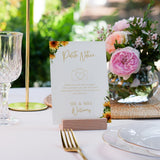 sunflowers floral polite notice wedding sign - Polite notice card for wedding display - luxury wedding signage