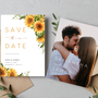 sunflowers floral wedding save the date invites - affordable save the dates