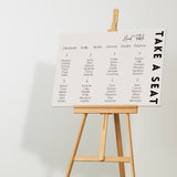 modern seating plan wedding sign - affordable personalised wedding signs