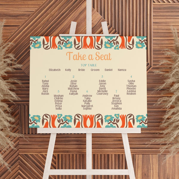 Retro Cream Take A Seat Wedding Sign