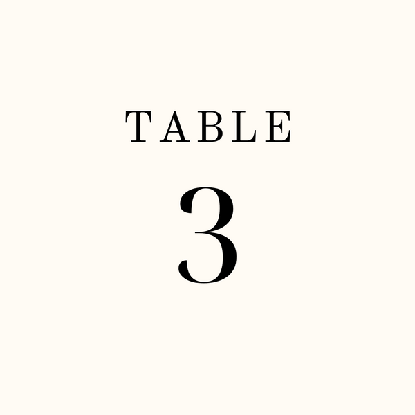 Old Money Table Numbers