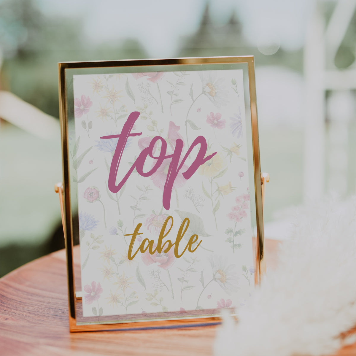 garden party table numbers for wedding - personalised table numbers