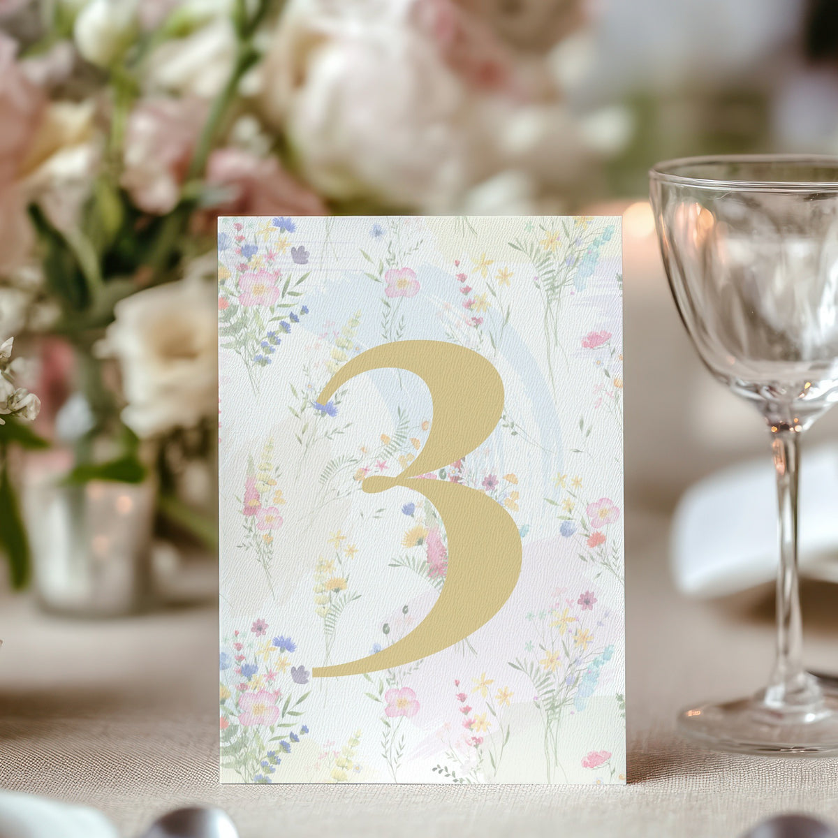 Pastels Table Numbers