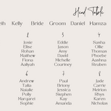 modern seating plan wedding sign - affordable personalised wedding signs