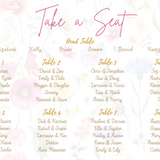 garden party personalised wedding seating plan - affordable custom seating plan