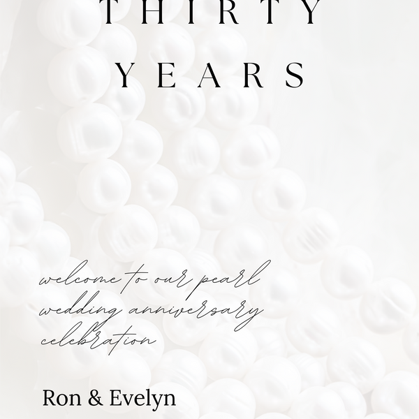 Personalised 30th Wedding Anniversary Gift, Pearl Anniversary, 30th Anniversary Gift For Wife Husband Parents, 30 Years, With Gift Bag
