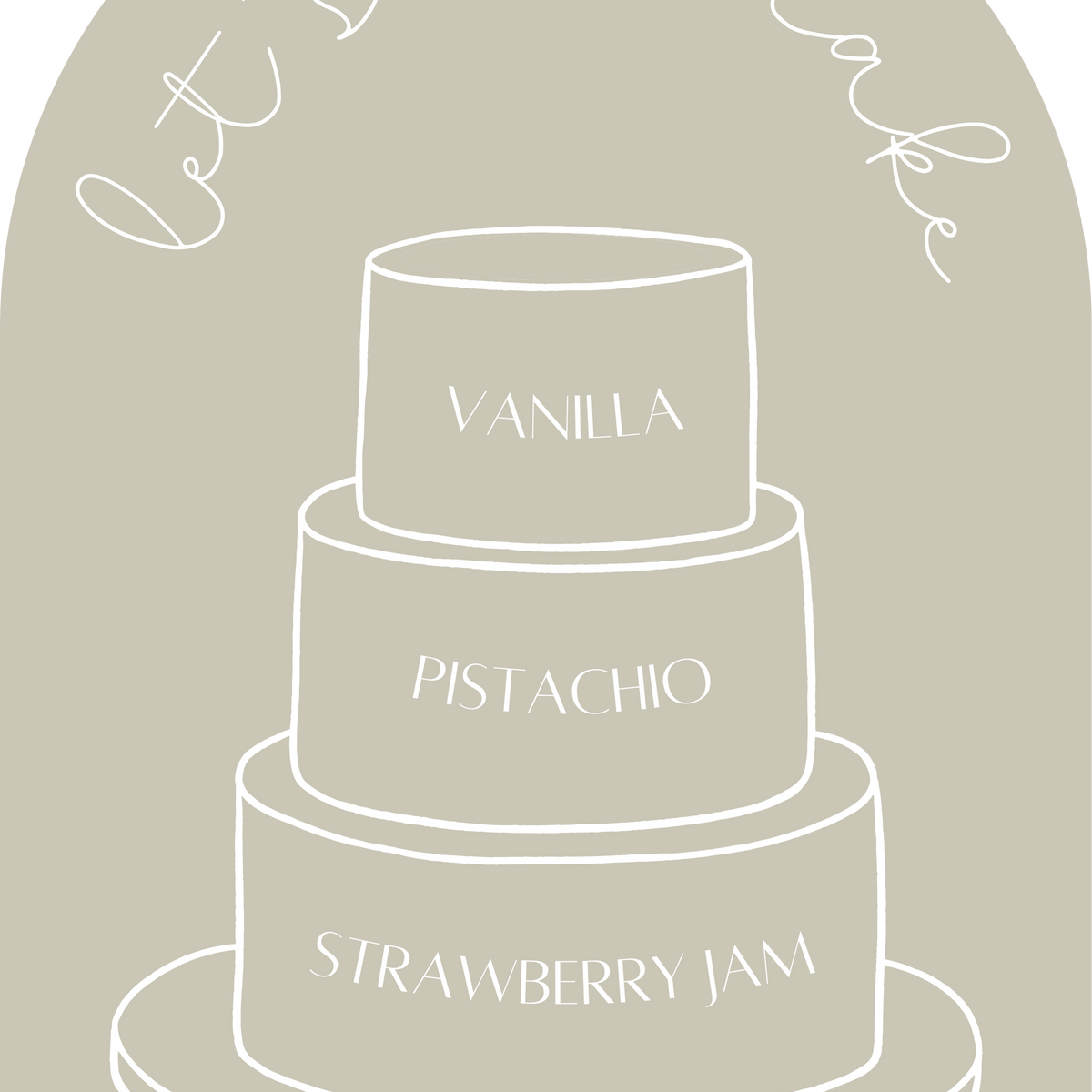 Three Tier Cake Menu - Sage