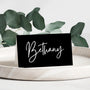 timeless black wedding place cards - personalised wedding name cards