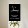 timeless black in loving memory table sign - affordable personalised wedding signs