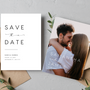 timeless white wedding save the date invites - affordable save the dates