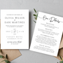 timeless style white wedding invites - personalised wedding invitations