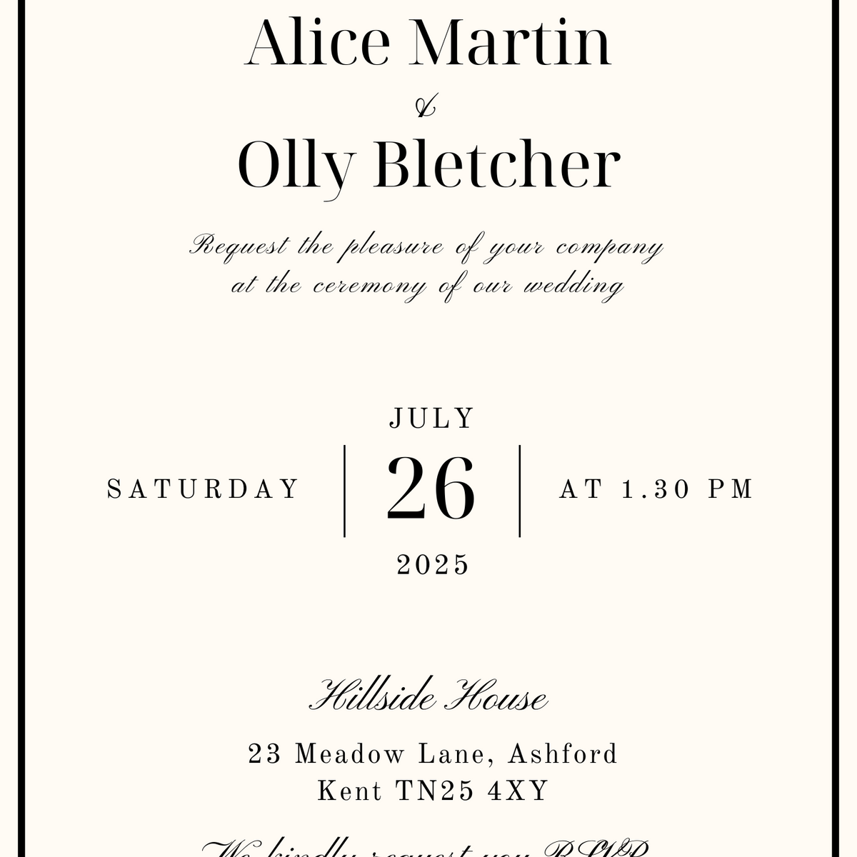 Old Money Wedding Invitations