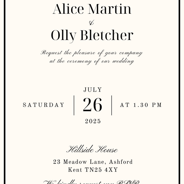 Old Money Wedding Invitations