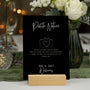 timeless black polite notice wedding sign - Polite notice card for wedding display - luxury wedding signage