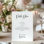 timeless white polite notice wedding sign - Polite notice card for wedding display - luxury wedding signage