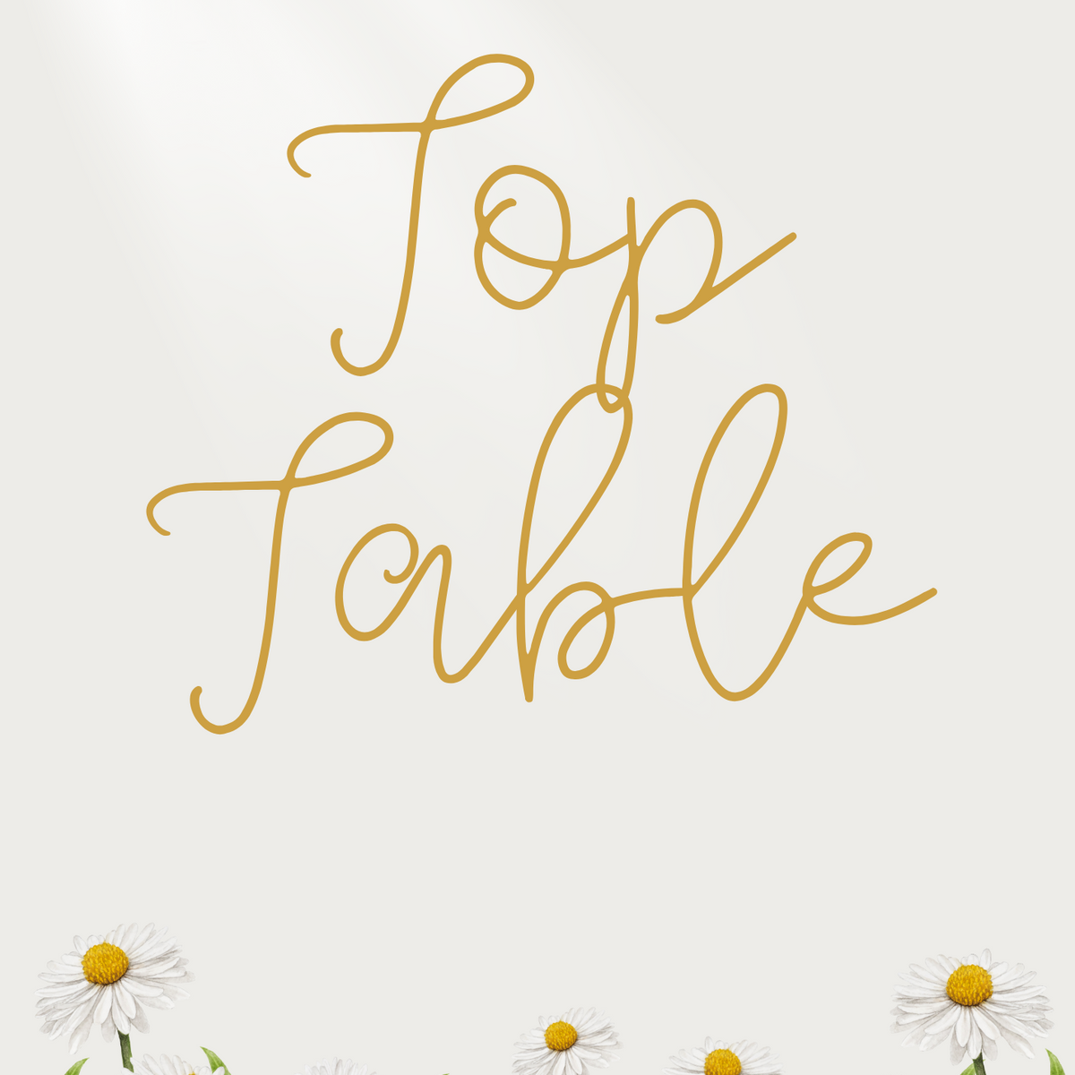 daisy floral table numbers - customised wedding table numbers in daisy design