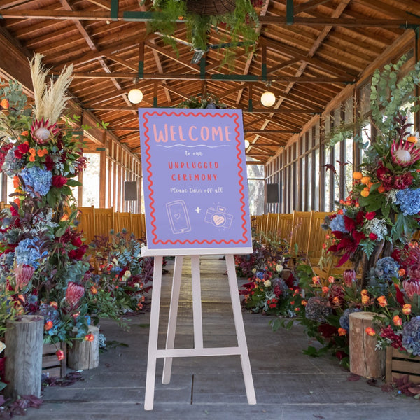 Playful Unplugged Ceremony Sign