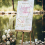 garden party unplugged ceremony wedding sign - affordable custom wedding sign