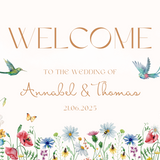 fairytale style wedding welcome sign - affordable personalised wedding signs