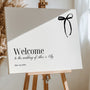 Old Money Wedding Welcome Sign