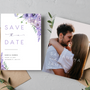 lilac and lavender floral wedding save the date invites - affordable save the dates