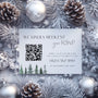 Monochrome Festive QR Code RSVP for wedding - winter wedding RSVP cards - custom RSVP cards