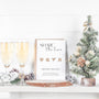 white winter wedding hashtag sign - hashtag share the love wedding sign uk - custom wedding hashtag 