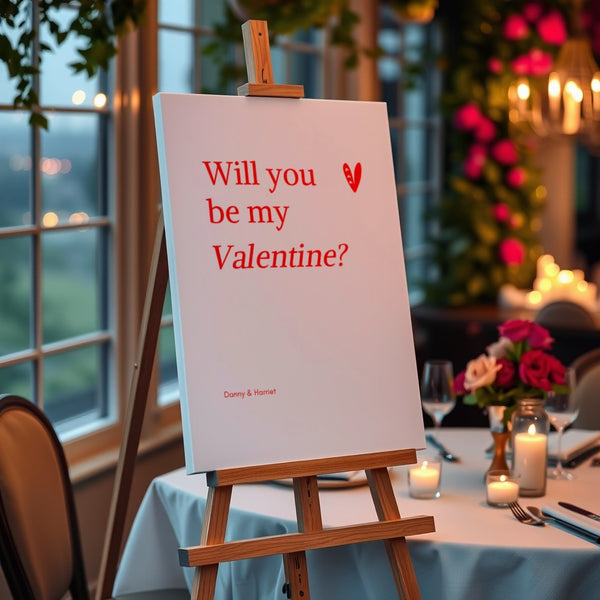 "Will you be my Valentine?" Valentine's Day Display Sign