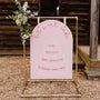 Four Tier Cake Menu - Pink