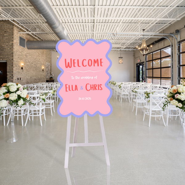 Playful Wedding Welcome Sign (Portrait)