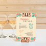 cream retro signature drinks sign - affordable personalised wedding drinks sign