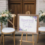 lilac floral reserved in memory wedding chair sign - affordable wedding signs