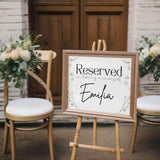 baby's breath floral reserved in memory wedding chair sign - affordable wedding signs