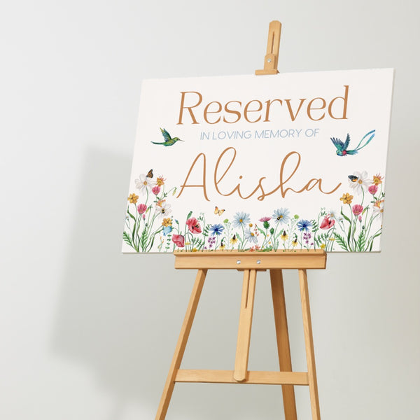 Fairytale Reserved In Memory Sign