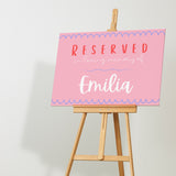 playful style reserved in memory chair sign - affordable wedding ceremony signs