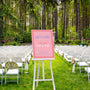 pink and red pick a seat not a side sign - affordable wedding ceremony sign