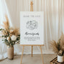 minimalist wedding hashtag sign - affordable personalised wedding signs