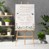 fairytale style wild flowers unplugged ceremony sign - personalised wedding signs