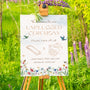 fairytale style wild flowers unplugged ceremony sign - personalised wedding signs